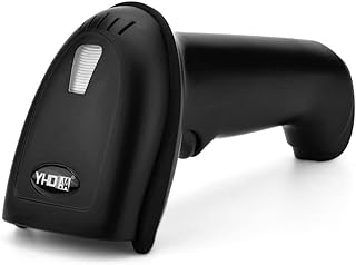 Lector de escáner de código de Barras, Lector de escáner de código de Barras inalámbrico Bluetooth para Sistemas iOS Android Windows (Azul) (Negro) (Color: Negro) (Negro)