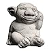 Produktbild gartendekoparadies.de Massive Steinfigur Modell lustiger Troll der spinnt doch, Höhe 19 cm, 17 x 14 cm, Grau, 3,5 kg, Figur aus Steinguss frostsicher für den Außenbereich