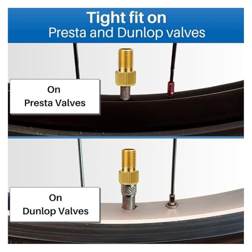 Bicycle Valve stem caps Valve Cap Sealing Ring Set Presta Valve Adapter Set with Bike Tire Caps for Pump Air Compressor Convert Presta Bicycle Valve Adapter miniatura 6