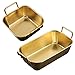 Yardwe 2 PCS Métal Serveur Plateau Pain Fruit Food Snack Servir Panier Panier Français Frites Basket Ferme Rustique Plateau de Service pour La Cuisine Salle à Manger