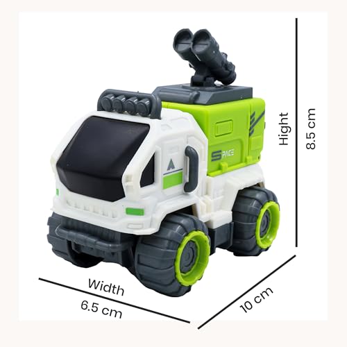 Image of ToyBharat Space Ship Car is a friction-powered toy with a futuristic design. Battery-free and durable, it offers exciting movement and imaginative fun for kids aged 1 to 6 who love space and vehicles.