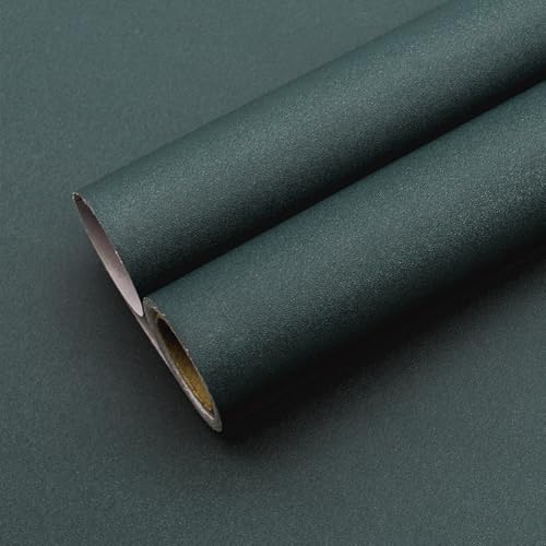 Image of Yancorp 16 inchx120 inch Matte Emrald Green Peel and Stick Wallpaper Removable Contact Paper for Cabinets and Drawers Stick in Wall Paper for Bedroom Kitchen Self-Adhesive