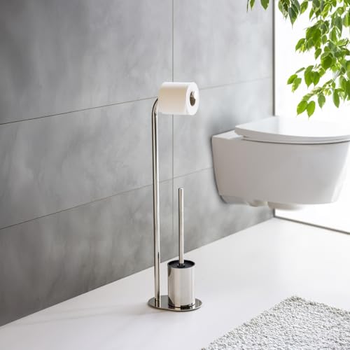 Portarrollos con escobillero WENKO Levante para reformar e inspirar un baño moderno 3