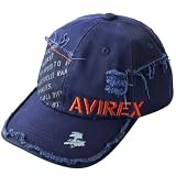 [Avirex] [アヴィレックス] ダメージ加工 リメイク ローキャップ 6パネル フルキャップ ベースボールキャップ コットンキャップ 帽子 キャップ メンズ 黒 オールシーズン 深め 春 夏 ネイビー 01