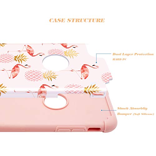Fingic Phone Case Compatible For Iphone 6/Iphone6S,Summer Pineapple&Flamingos Pattern Cute Case Hard Pc&Soft Silicone Case For Girls Cover For Apple Iphone 6/6S,Pink #TOP3
