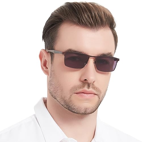 OCCI CHIARI Men’s Reading Sunglasses Retro Style Durable Sun readers 1.0 1.25 1.5 1.75 2.0 2.5 2.75 3.0 3.5 4.0(Brown,175)