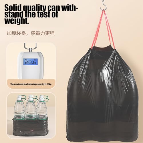 Image of 100 Count Small Trash Bags,Tear-Free 4 Gal Garbage Bags, Separated Unscented White Small Trash Bags for Bathroom Bedroom Office Kitchen Trash Can, (Black)