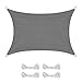 CelinaSun Sonnensegel inkl Befestigungsseile Basic Rechteck 2 x 3 m anthrazit Sonnenschutz atmungsaktiv