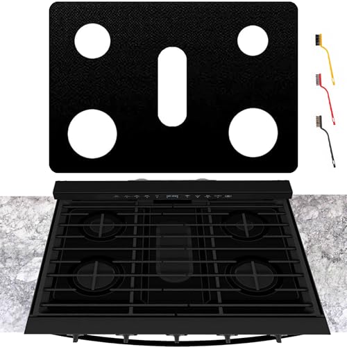 bezoku Stove Cover For Whirlpool 30 in Gas Stove Protectors 5 Burners Model WFG775H0HB WFG775H0HW WFG775H0HZ WFG775H0HV Upgraded 0.5MM Reusable Splatter Guard Stove Protector Liner