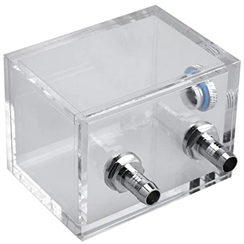Lysee 3D Printer Parts & Accessories - 200Ml G1/4 Thread Port Acrylic Pc Water Cooling Tank for Computer Pc Water Cooling System with Tube Connector Water Block - (Color: Clear)