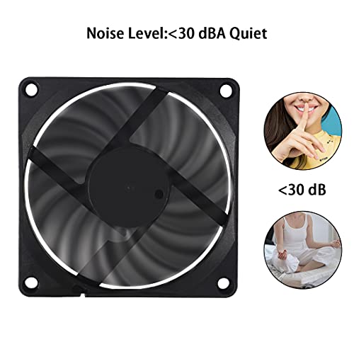 2Pcs Dc 12V 8010 Fan Dual Ball Bearings 80Mm 10Mm Fan 3D Printer 80X80X10 Brushless Cooling Fan For 3D Printer Pc Cpu Computer Case Fan Cooler And Other Small Heat Dissipation Equipment #TOP2