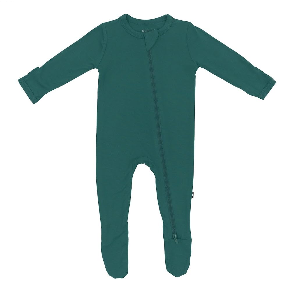 Unisex Zipper Closure Footies, Rayon Made From Bamboo, 0-24 Months
