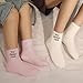 Jxuustgooit Personalized Fuzzy Socks for Women Embroidered Text Name,Fashion Keep Warm Women Fashion Patchwork Ladies Cute Thick Socks Plush Socks,Gifts for Women Mom Best Friend