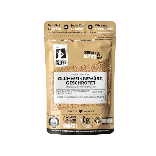 Bremer Gewürzhandel Glühweingewürz, geschrotet, Glühwein selber machen, für Punsch, Bowle, Kinderpunsch & Weihnachtstee, 100g