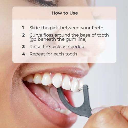 PUL Zahnseide-Picks – mit Minzgeschmack | 50 Stück | Starke, glatte Zahnseide mit ergonomischem Griff | Tragbares und hygienisches Mundpflegegerät – Bild 5