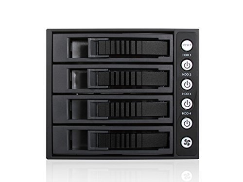 iStarUSA 3.5C`SAS/SATA HDD 4䕪 5.25C`xC3iΉ 6.0 Gb/s bNt pt@ zbgXbv P[W[BPU-340SATA-BLACK] (F)