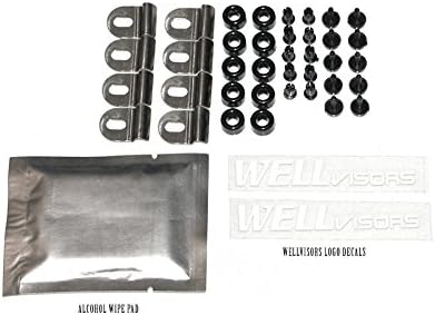 WellVisors Window Visors Wind Deflectors Compatible with Honda 2008-2012 Accord Sedan 4 Door with Chrome Trim Rain Guards 3-847HD017