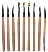 Ensemble de Pinceaux à Ongles pour Gel UV, 7 Pièces, Pinceaux de Construction de Gel D'extension ...