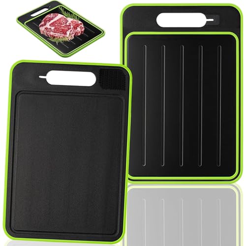 4-in-1 Defrosting Board Set - Aluminum Miracle Melt-Defrosting Board with Grater & Sharpener - Fast Thawing Defrosting Tray, Cutting Boards for Meat & Fish