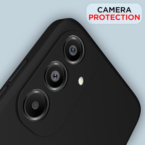 Image of Outlouders Back Cover for Samsung Galaxy A16 5G | Camera Protection | Durable Soft Matte Silicone Bumper Case (Black)