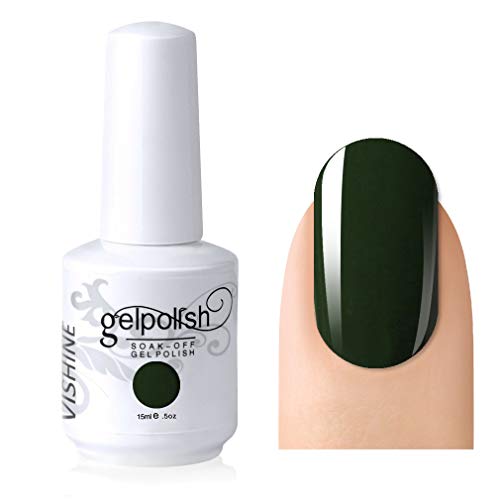 Vishine Gelpolish Professional UV LED Soak Off Varnish Color Gel Nail Polish Manicure Salon Army Green(1436)