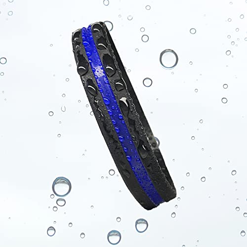 Thin Blue Line Bracelet and Prayer Card | Back The Blue, Pro Law Enforcement | Navy Blue | Husband/Wife, Men/Women3