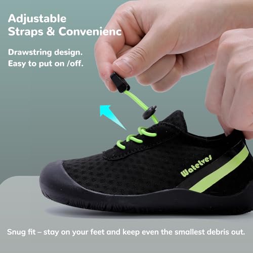 Image of WateLves Wide Toddler Water Shoes Kids Barefoot Athletic Sneakers Girls Boys Quick Dry Aqua Socks for Beach Hiking Swim Kayak Sport Accessories, Camping Essentials