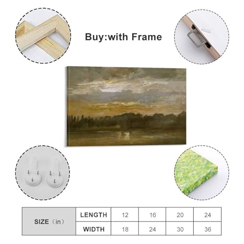 Impression murale J.C. Dahl peinture romantique salon chic - 3