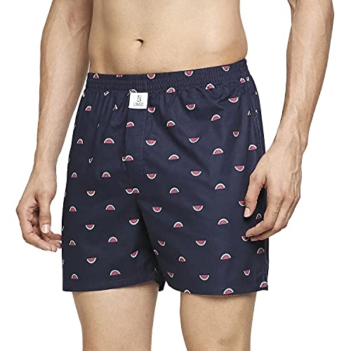 Image of Longies Pure Cotton Mens Boxers Pack of 3 Regular Shorts (LGBOXPO3V003 Navy,Camo,Black3391 M)