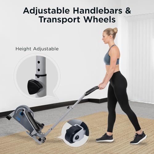 Image of JLL Elliptical Exercise Machine, Mini Elliptical Cross Trainer 2-in-1 Sit /Stand, 8-Level Magnetic Resistance, Compact Home & Office, LCD Monitor, Free Smart Fitness App, Transport Wheels