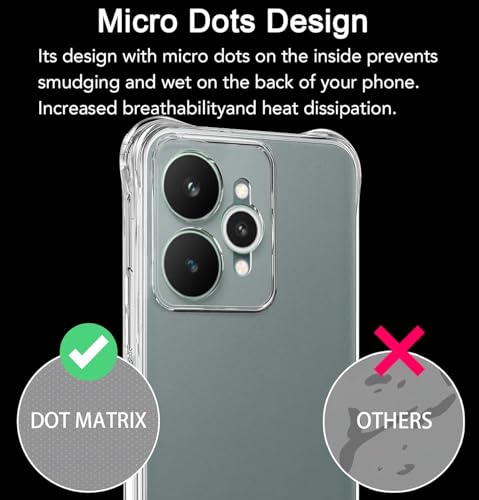 Image of REALCASE Silicone Realme 15 5G Back Cover Case, Scratch Resistant Protective Crystal Clear Transparent Shock Proof Bumper Back Cover Case for Realme 15 5G