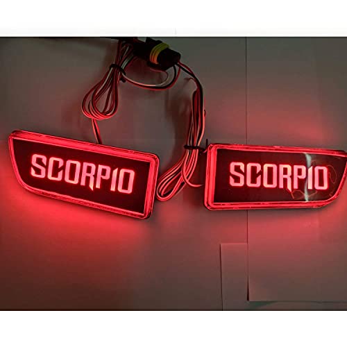 Image of UBH Professional Quality Car LED Brake Reflector Light With Flowing Design for Back Bumper (Scorpio Type A)
