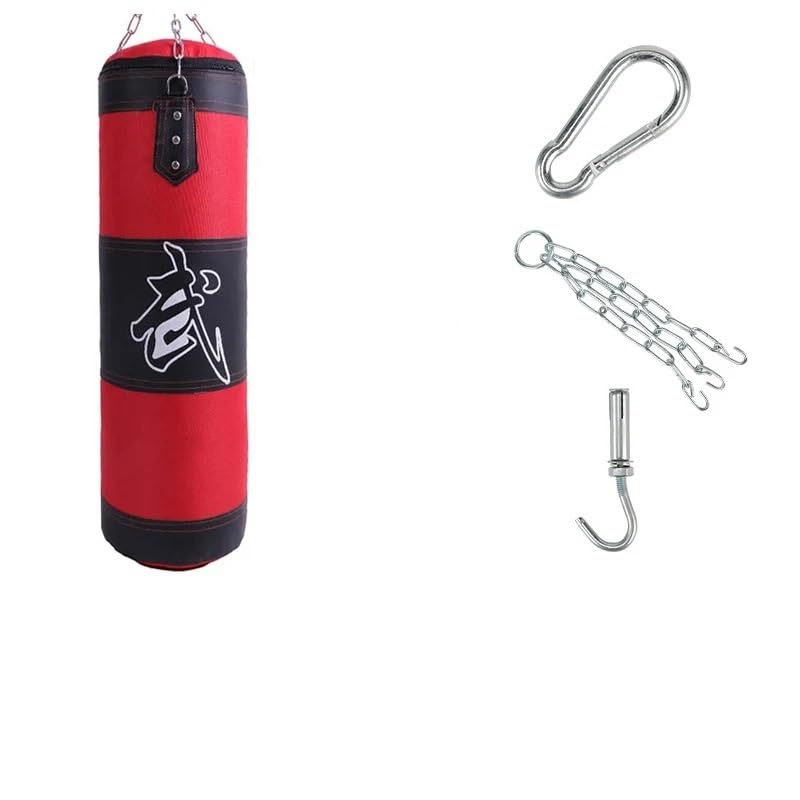 Sac de frappe durable fitness Boxing Red 100cm en textile renforcé