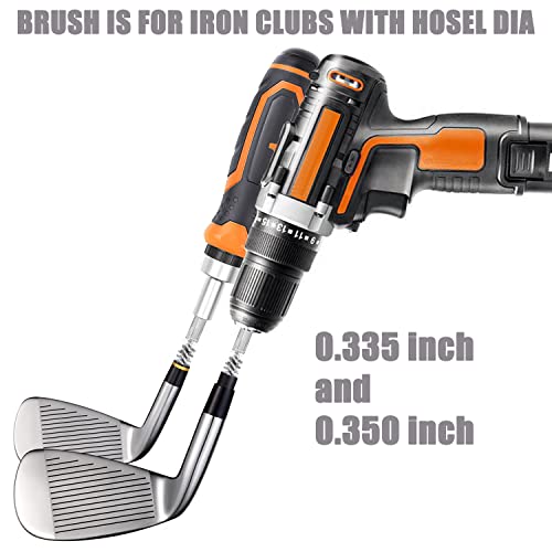 Golf Clubs Head Hosel Brush Golf Shaft Ferrules Brush Stainless Steel Bore Brush Wire Brush Cleaning Tool Electric Drill Wire Brush for Wood and Iron (2)