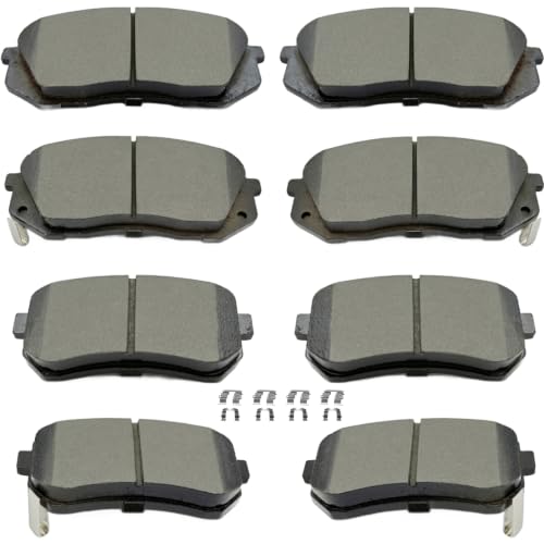 Ceramic Front Rear Brake Pads w/Clips Fit for Kia Sportage,Hyundai Tucson by evkingauto - Used condition - US$39.23