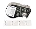 Brady Authentic (M4-49-427) Self-Laminating Vinyl Wrap Around Labels 1"H x 1"W Black on White, Clear, 260 Labels. for use with The BMP41, BMP51, and M511 Label Printers