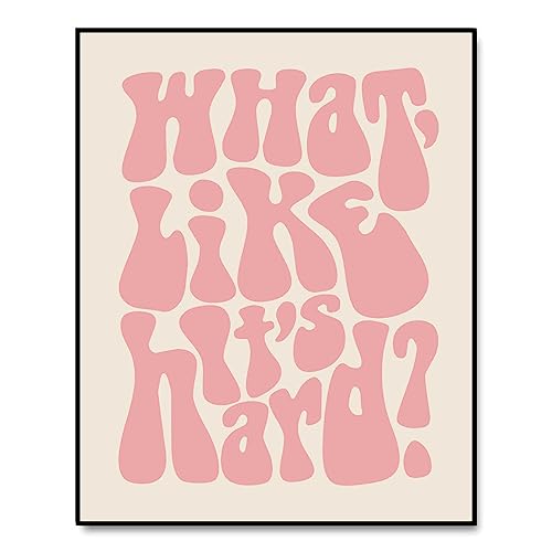Zearpt What Like It'S Hard Print, Feminist Poster, Blush Pink Wall Art, Girl Boss Poster cover