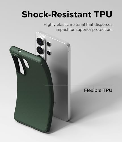 Image of Ringke Onyx for Samsung Galaxy S26 Ultra Case Back Cover [Anti-Fingerprint Texture] Slim-Fit Lightweight Shockproof Protective with Non-Slip Side Grip - Dark Green