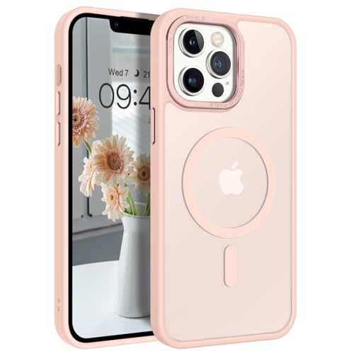 VENINGO Funda Magnética para iPhone 13 Pro,Compatible con MagSafe Carcasa iPhone 13 Pro Funda Cover Translúcida Mate Protección de Grado Militar Anti-Golpes Capa, Rosa
