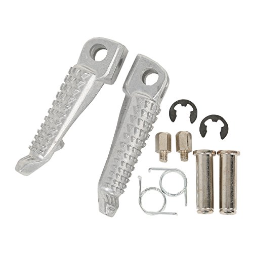XMT-MOTOR Moto Conducteur Avant Repose-pieds Pédales Pied Peg footrest pour Kawasaki Ninja ZX6R ZX10R EX650 Kawasaki ER-6N ER-6F Z750 Z750S Z1000 KLE650 Cover