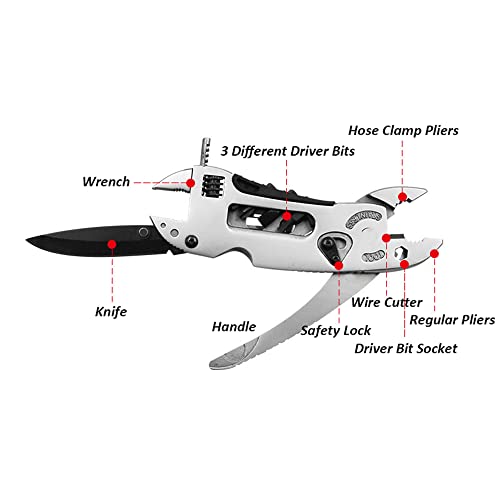 Portable 6 In 1 Multitool Pliers/Wrench/Screwdriver/Wire Cutter, Folding Multifunctional Stainless Steel Tool #TOP3