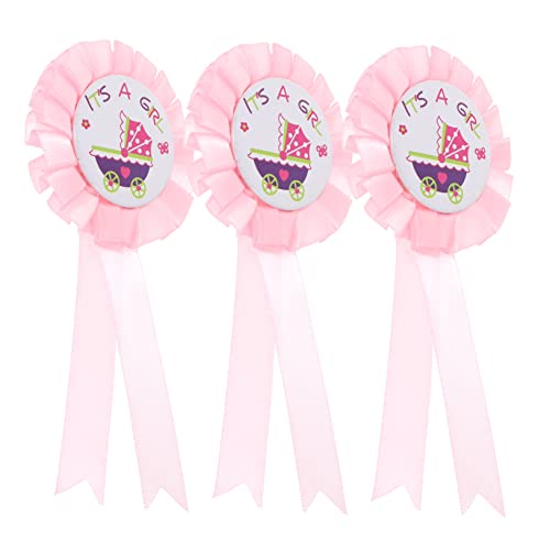 Mobestech 10 Piezas Decoración De La Insignia Género Ducha Fiesta Vaya Neón Revelar Insignia De Ropa De Shower Decoración De Shower Insignias De Niña Placa De Hojalata Paño
