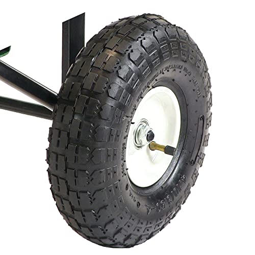 Sunnydaze Utility Steel Garden Cart, Outdoor Lawn Wagon With Removable Sides, Heavy-Duty 400 Pound Capacity, Green #TOP6