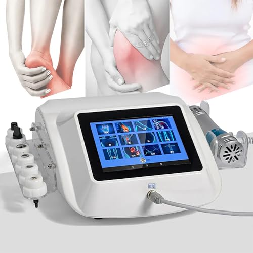 XUTNZA Máquina Terapia Ondas Choque,Dispositivo Terapia Ondas Choque ED con 10sondas,energía Ajustable 5-250mj Y Frecuencia 1-16HZ,5 Niveles Tiempos Golpeteo,profundamente En Piel 8cm,no Invasivo