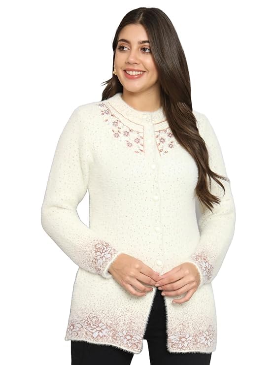 Women's Woolen Cardigan Sweater, Embroidered, Winter Wear-picture-18