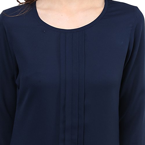 Image of RARE Women Navy Blue Georgette Top (EP1008A)