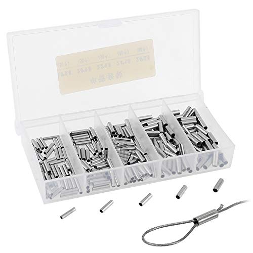 image for Unknown OriGlam 250pcs Single Barrel Crimp Sleeves Kit, Copper Barrel 