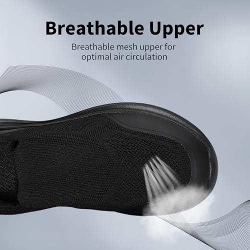 Men's Slip On Walking Shoes Non Slip Running Tennis Sneakers Cushion Cross Training Laceles Lightweight Breathable Athletic Gym Workout Casual2