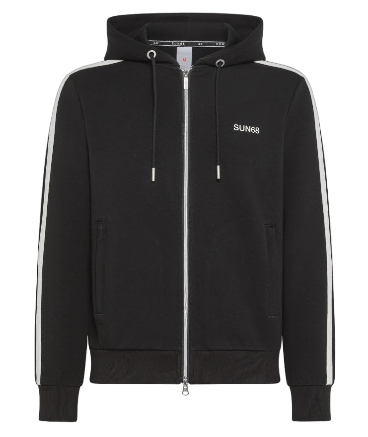 Sweat à capuche zippé SUN 68 pour vos sorties en ville et week-ends confort