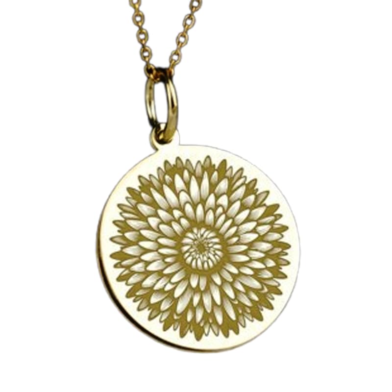 Collier fleur de naissance aster en argent 925 anti-ternissement pour peaux sensibles